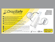 Dropsafe Pen Needle: This is a Needle Disposable imprinted with nothing on the front, nothing on the back.
