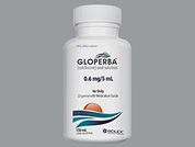 Gloperba: This is a Solution Oral imprinted with nothing on the front, nothing on the back.