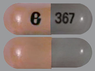 This is a Capsule Sprinkle Er 24 Hr imprinted with G on the front, 367 on the back.