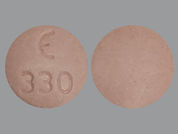 Oxymorphone Hcl: This is a Tablet imprinted with logo and 330 on the front, nothing on the back.