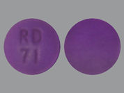 Morphine Sulfate Er: This is a Tablet Er imprinted with RD 71 on the front, nothing on the back.