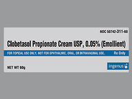 Crema de 0.05% (package of 15.0 gram(s)) de Clobetasol E