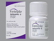 Fintepla: This is a Solution Oral imprinted with nothing on the front, nothing on the back.