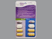 Omeclamox-Pak: This is a Combination Package imprinted with R 158 or 54 312 or GG849 on the front, OMEPRAZOLE 20 mg on the back.
