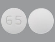 Lurasidone Hcl: This is a Tablet imprinted with 65 on the front, nothing on the back.