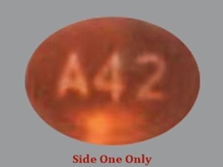 This is a Capsule imprinted with A42 on the front, nothing on the back.