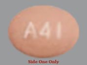 Lubiprostone: This is a Capsule imprinted with A41 on the front, nothing on the back.