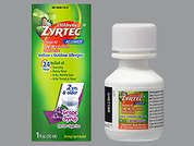 Children's Zyrtec: This is a colorless Solution Oral imprinted with nothing on the front, nothing on the back, and is manufactured by J&J CONS/KENVUE.