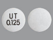Orenitram Er: This is a Tablet Er imprinted with UT  0.125 on the front, nothing on the back.