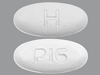 This is a Tablet imprinted with P16 on the front, H on the back.