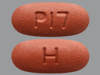 This is a Tablet imprinted with P17 on the front, H on the back.