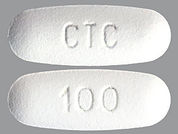 Seglentis: Esto es un Tableta imprimido con 100 en la parte delantera, CTC en la parte posterior, y es fabricado por None.