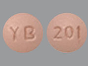 Sorafenib: This is a Tablet imprinted with YB on the front, 201 on the back.