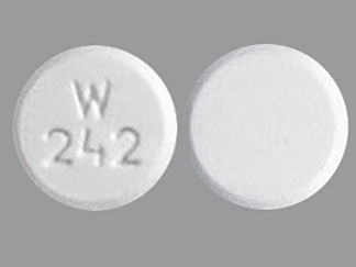 This is a Tablet imprinted with W  242 on the front, nothing on the back.