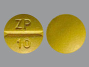 Prochlorperazine Maleate: This is a Tablet imprinted with ZP  10 on the front, nothing on the back.