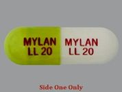 Lenalidomide: Esto es un Cápsula imprimido con MYLAN  LL 20 en la parte delantera, MYLAN  LL 20 en la parte posterior, y es fabricado por None.