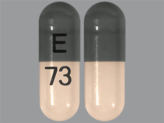 This is a Capsule Er 24 Hr imprinted with E on the front, 73 on the back.