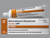 Betamethasone Dipropionate: This is a Cream imprinted with nothing on the front, nothing on the back.