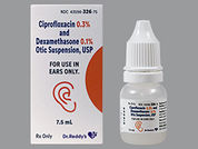 Ciprofloxacin-Dexamethasone: Esto es un Gotas De Suspensión imprimido con nada en la parte delantera, nada en la parte posterior, y es fabricado por None.