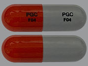 Cycloserine: Esto es un Cápsula imprimido con PGC  F04 en la parte delantera, PGC  F04 en la parte posterior, y es fabricado por None.