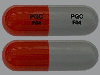 This is a Capsule imprinted with PGC  F04 on the front, PGC  F04 on the back.