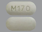 M-Natal Plus: This is a Tablet imprinted with M170 on the front, nothing on the back.