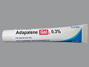 Adapalene: This is a Gel imprinted with nothing on the front, nothing on the back.