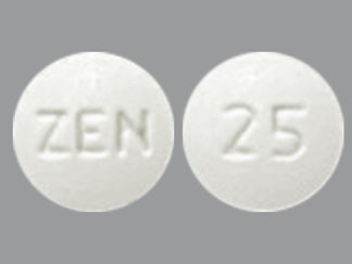 This is a Tablet imprinted with ZEN on the front, 25 on the back.