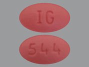 Vilazodone Hcl: This is a Tablet imprinted with IG on the front, 544 on the back.