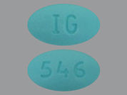 Vilazodone Hcl: This is a Tablet imprinted with IG on the front, 546 on the back.