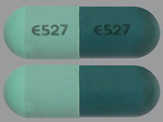 This is a Capsule imprinted with E527 on the front, E527 on the back.