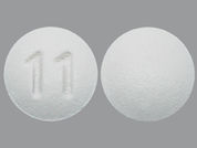 Sirolimus: This is a Tablet imprinted with 11 on the front, nothing on the back.