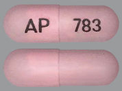 Terazosin Hcl: This is a Capsule imprinted with AP on the front, 783 on the back.