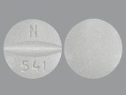 Trimethoprim: This is a Tablet imprinted with N  541 on the front, nothing on the back.