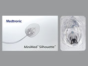 Minimed Silhouette: This is a Infusion Sets-paraphernalia imprinted with nothing on the front, nothing on the back.