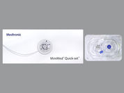 Minimed Quick Set: This is a Infusion Sets-paraphernalia imprinted with nothing on the front, nothing on the back.