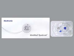Esto es un Infusion Sets-paraphernalia imprimido con nada en la parte delantera, nada en la parte posterior, y es fabricado por MEDTRONIC MINIM.