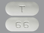 Niacin Er: This is a Tablet Er 24 Hr imprinted with T on the front, 66 on the back.