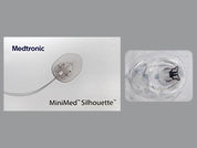 Minimed Silhouette: This is a Infusion Sets-paraphernalia imprinted with nothing on the front, nothing on the back.