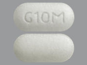 Potassium Chloride: This is a Tablet Er Particles/crystals imprinted with G10M on the front, nothing on the back.