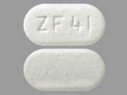 Aripiprazole Odt: This is a Tablet Disintegrating imprinted with ZF 41 on the front, nothing on the back.