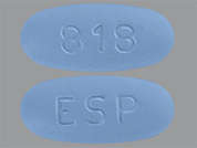 Nexlizet: This is a blue oval Tablet imprinted with 818 on the front, ESP on the back, and is manufactured by ESPERION THERAP.