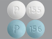 Varenicline Tartrate: This is a Tablet Dose Pack imprinted with P on the front, 155 or 156 on the back.