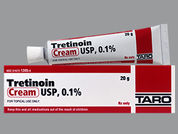 Tretinoin: This is a Cream imprinted with nothing on the front, nothing on the back.