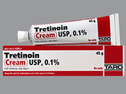 Tretinoin: This is a Cream imprinted with nothing on the front, nothing on the back.