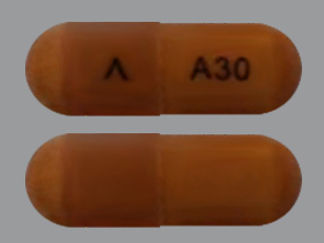 This is a Capsule imprinted with logo on the front, A30 on the back.