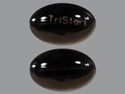 Tristart Dha: This is a Capsule imprinted with TriStart on the front, nothing on the back.