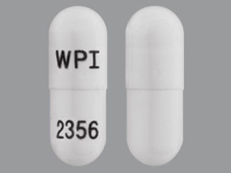 This is a Capsule Er 24 Hr imprinted with WPI on the front, 2356 on the back.