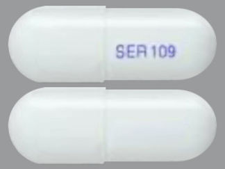 This is a Capsule imprinted with SER 109 on the front, nothing on the back.