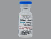 Triamcinolone Acetonide: This is a Vial imprinted with nothing on the front, nothing on the back.